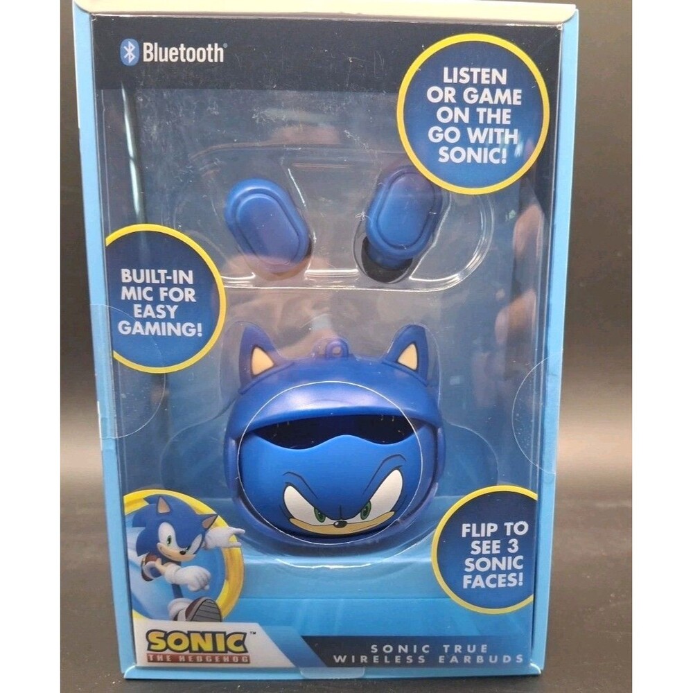 Sonic The Hedgehog 3 Faces Bluetooth True Wireless Earbuds Sega W/ Built In Mic